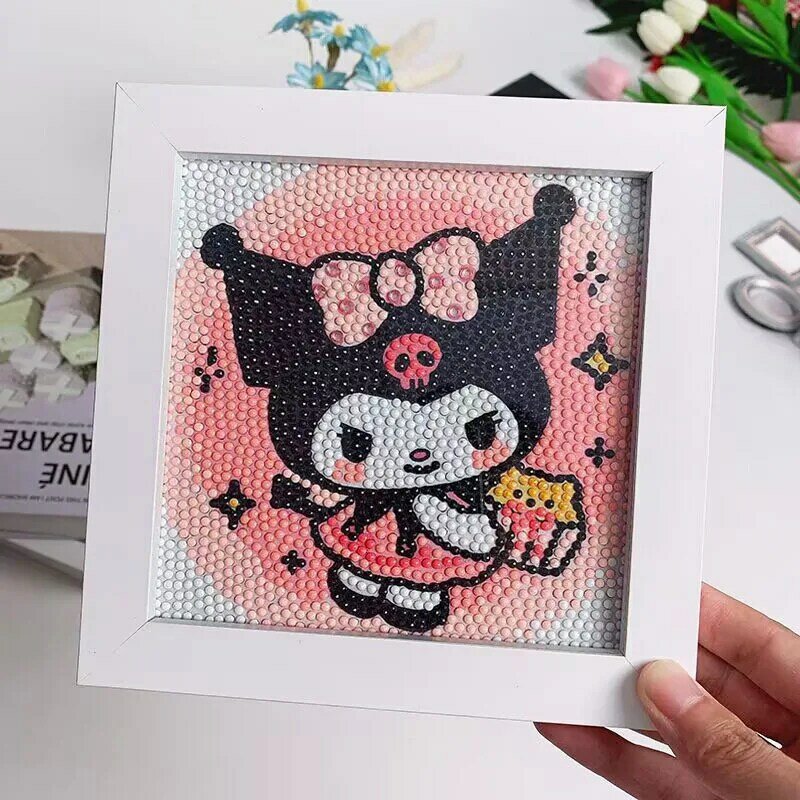 Kawaii New Sanrio Diamond pacchetto materiale fai da te soggiorno decorazione della parete pittura Cartoon Melody Kuromi Kids regalo fatto a mano