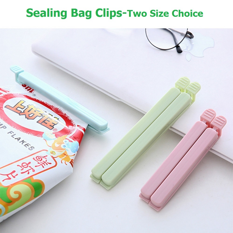 10Pcs Bag Clips Snack Afdichting Clip12/15.5Cm Draagbare Keuken Opslag Accessoires Tool Elastische Gesp Pakket Tas klem