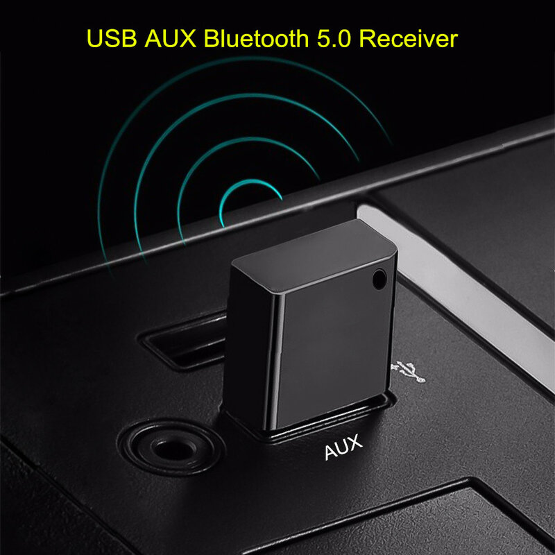 Adaptor USB Bluetooth 5.0 5.3, penguat adaptor Audio nirkabel untuk Radio mobil pemutar MP3 tanpa kabel