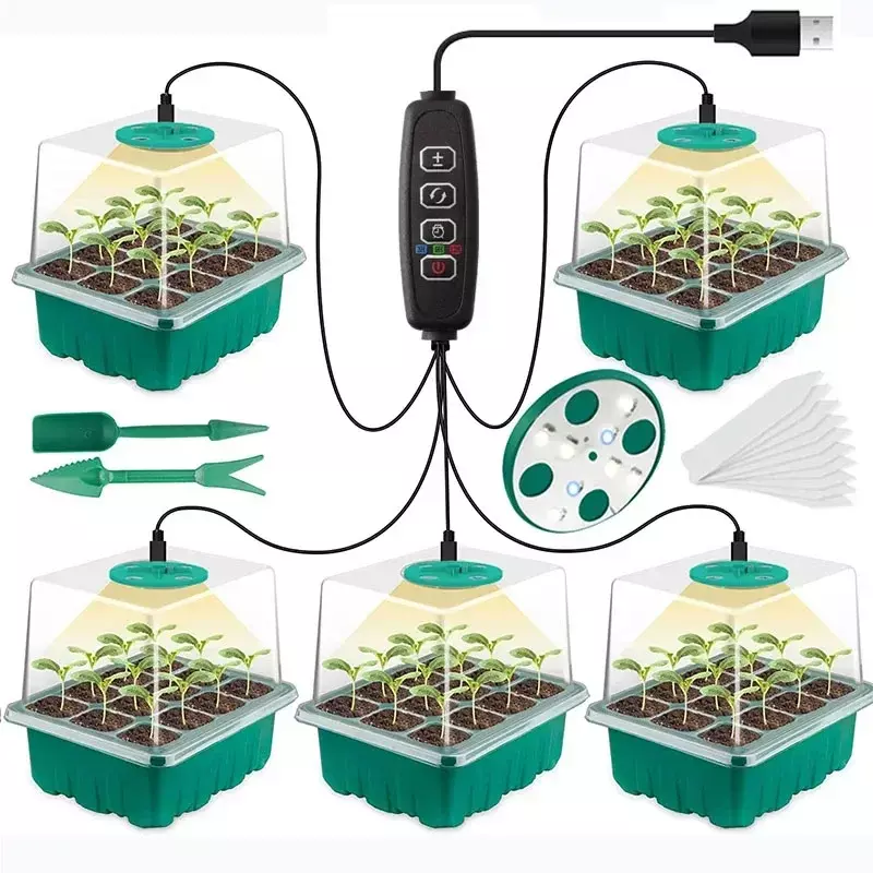 New Full Spectrum LED Growing Lamp Seed Starter Trays Greenhouse Growing Lamp  for Indoor Plant Germinating Intelligent Control