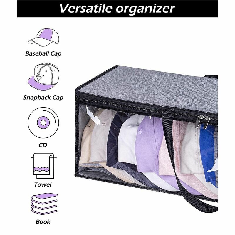 Stackable Baseball Caps Organizer Home Supplies Durable Large Capacity Hat Storage Bag Dust Proof Hat Organizer Case