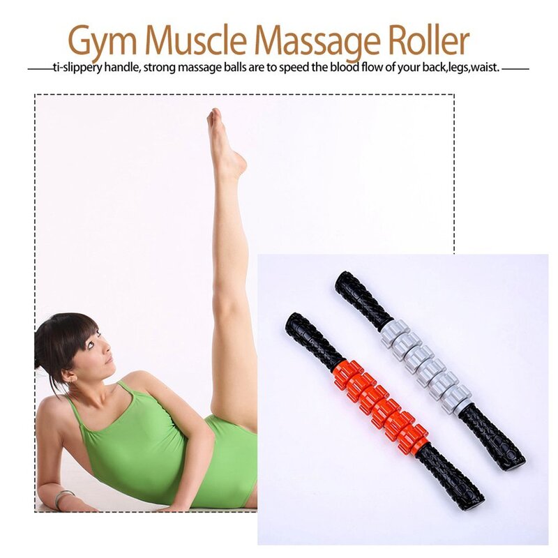 Rodillo de palo de masaje de Yoga, herramienta de masaje corporal duradera, bloques de Yoga, herramienta de relajación muscular portátil