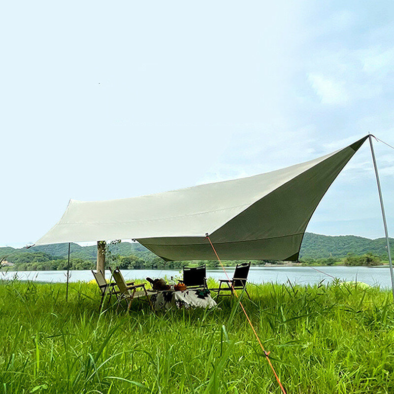 Hurtownia baldachim Upf40 ochrona UV żelazna rura namiot samochodowy markiza namiot plażowy z liną wiatrową namioty zewnętrzne