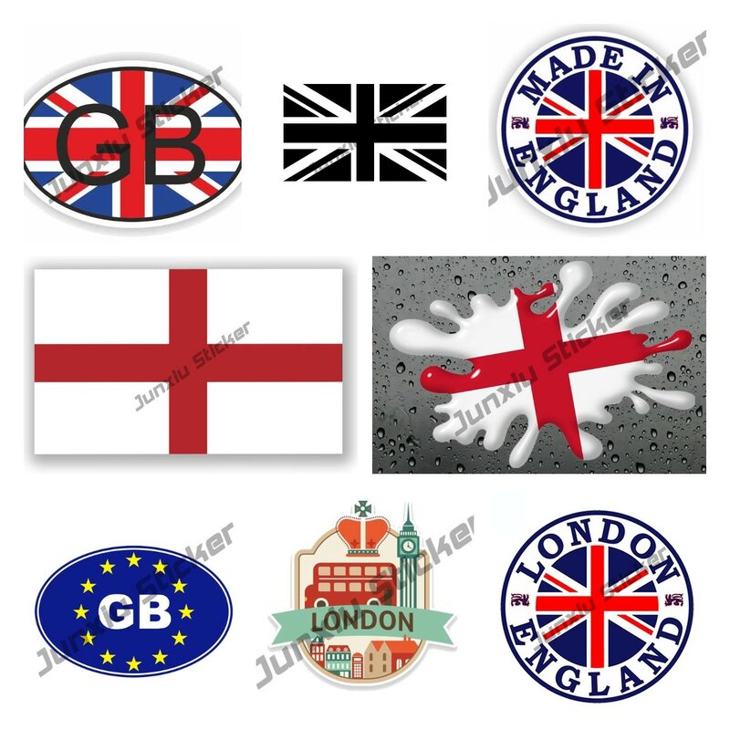 Creative England สติกเกอร์ England Flag Decal England London สติกเกอร์ | อย่างเป็นทางการ Flag Of England สติกเกอร์ไวนิลคุณภาพสูง