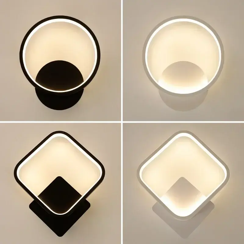 Modern LED Wall Lamp Minimalist Round Square Sconces For Living Rooms Bedroom Corridor Aisle Balcony Home Decoration Wall Lights