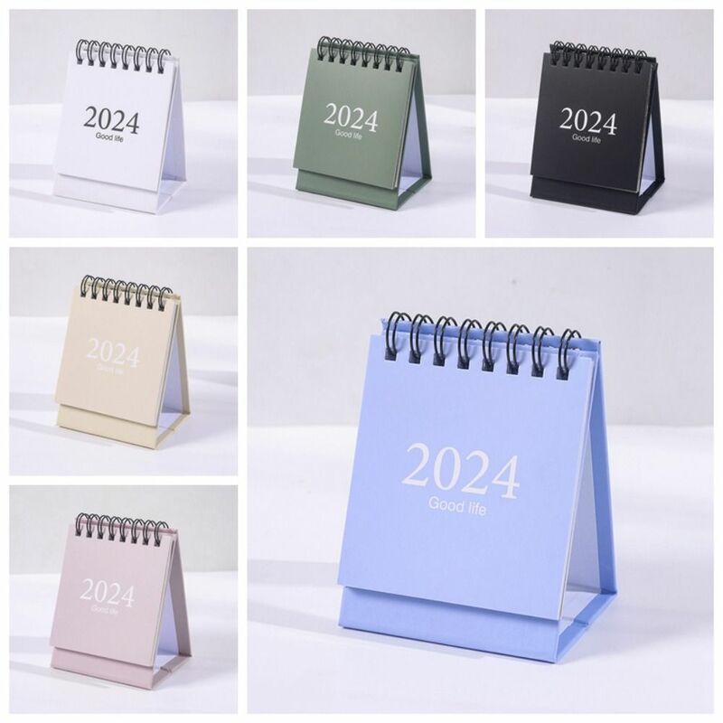 2024 Mini Desk Kalender Desktop Stehender Flip Kalender für die Planung der Organisation des Tages plans
