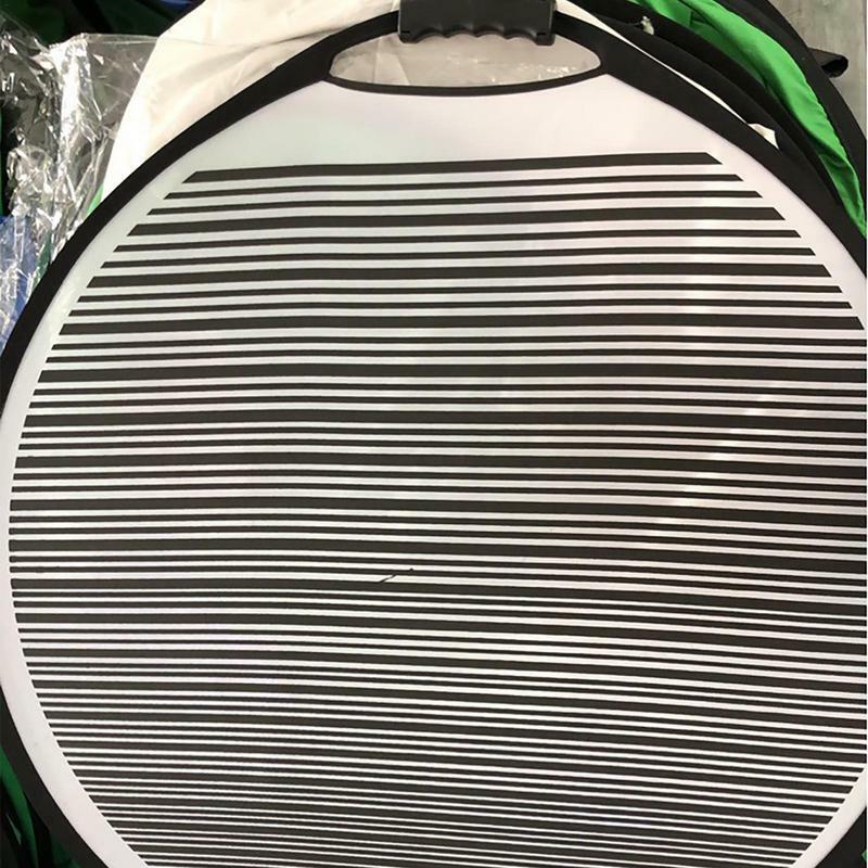 Car Dent Detection Board 80cm Circular Striped Flexible Foldable Reflector Board Dent Panel for Car Vehicle Door Scratch Tools