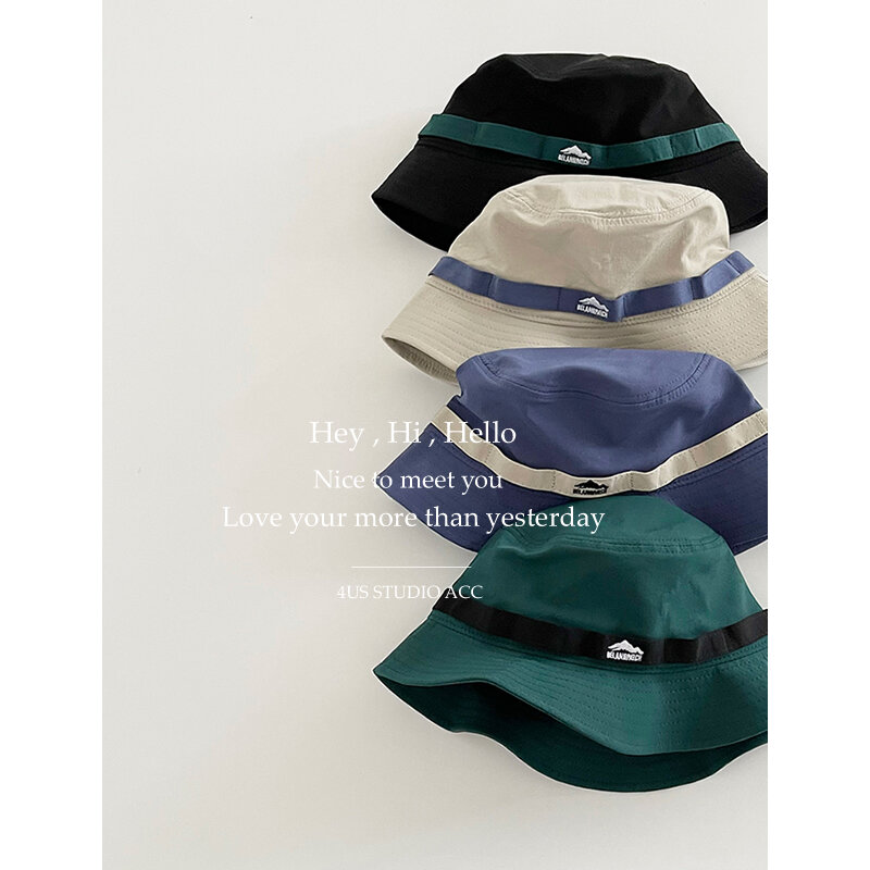 Marka modowa Retro kontrastowy kolor kapelusz typu Bucket męska i damska na świeżym powietrzu wiosna i lato odporna na słońce Retro krótki rondo kapelusz typu Bucket