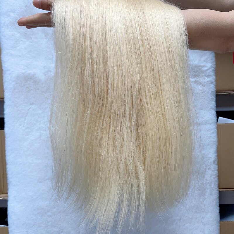 Estensioni dei capelli sfusi di alta qualità da 20-28 pollici capelli umani 100% veri capelli umani naturali 613 capelli biondi colorati sfusi per le donne