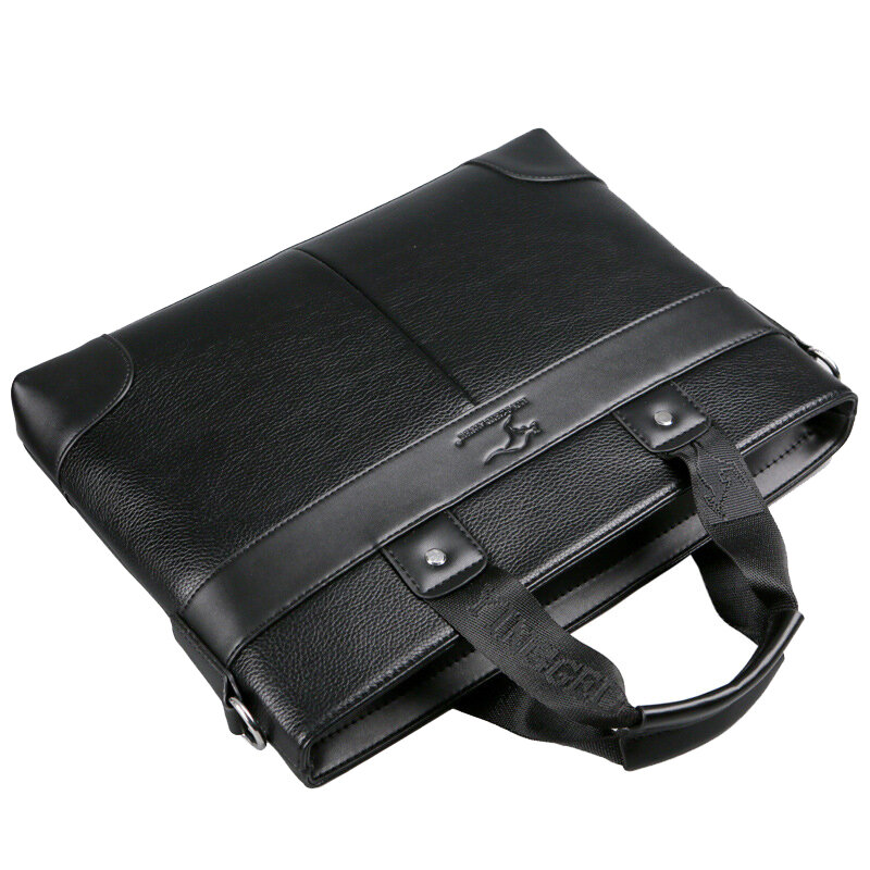 LINGZHIDAISHU-maletín de negocios para hombre, bolso de mano de alta calidad, bolso de cuero para ordenador portátil, bolso de mensajero