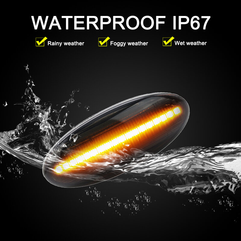 Luz LED intermitente para Smart Forfour W453 C453 A453 2014 2015 2016-UP, marcador de guardabarros lateral, resistente al agua, lente ahumada