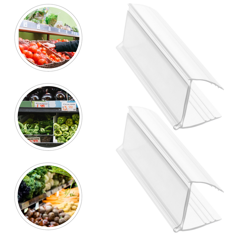 6 Pcs Label Slot Price Tag Holder Shelf Wear-resistant Sign Stand Logo Display Clip Merchandise Stable