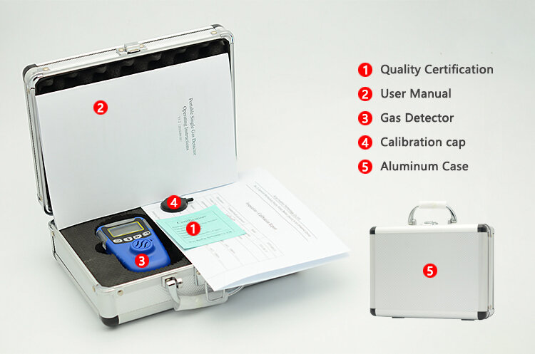 Rilevatore di O2 portatile con misurazione dell'ossigeno dell'aria con display digitale