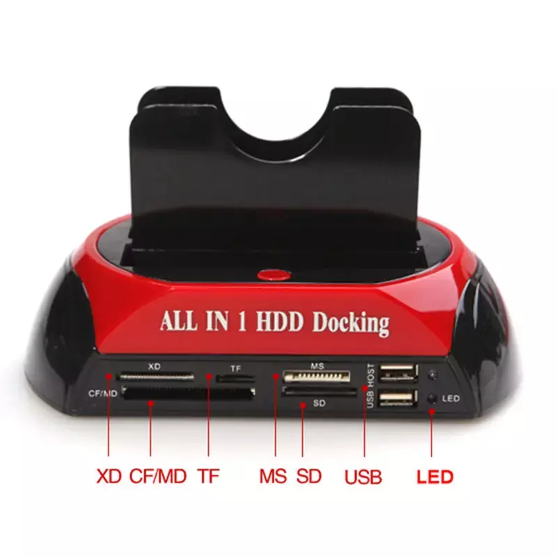 USB 2.0 do IDE SATA Hard Disk OTB Cloning Dock All in One HDD Docking Station Dual Bay 2.5 Inch 3.5 Inch ESATA With Card Reader
