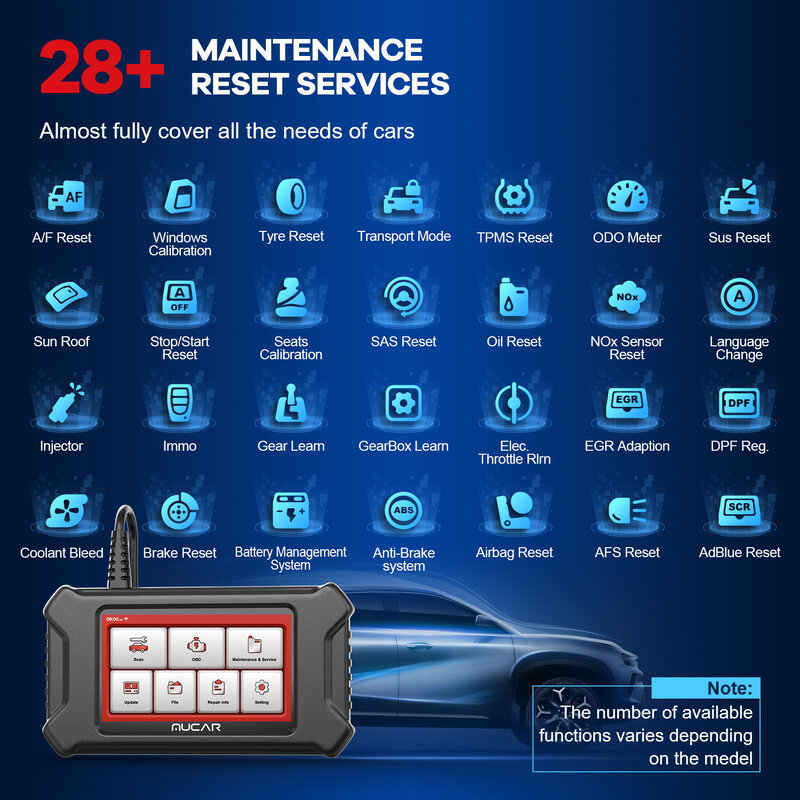 MUCAR CS90 أدوات ماسح OBD2 احترافية ، 28 خدمة صيانة ، نظام ECM ، تحديث مجاني مدى الحياة ، جميع أدوات فحص السيارات ، أداة تشخيصية