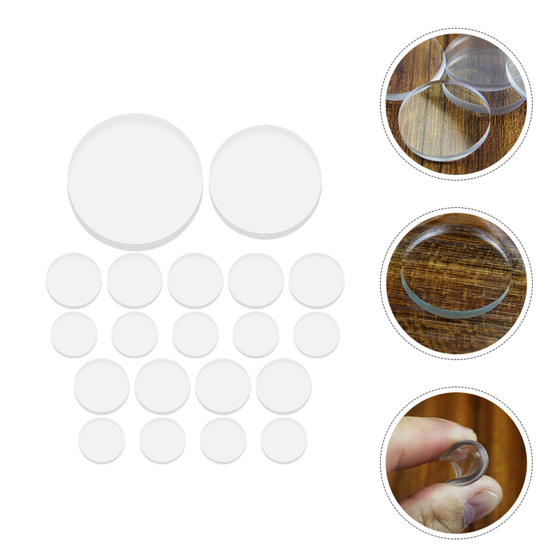 20pcs Glass Top Suction Cups For Cabinet Doorss For Cabinet Doorss Nonslip Pads Clear Non Adhesive Medium Rubber Pads for