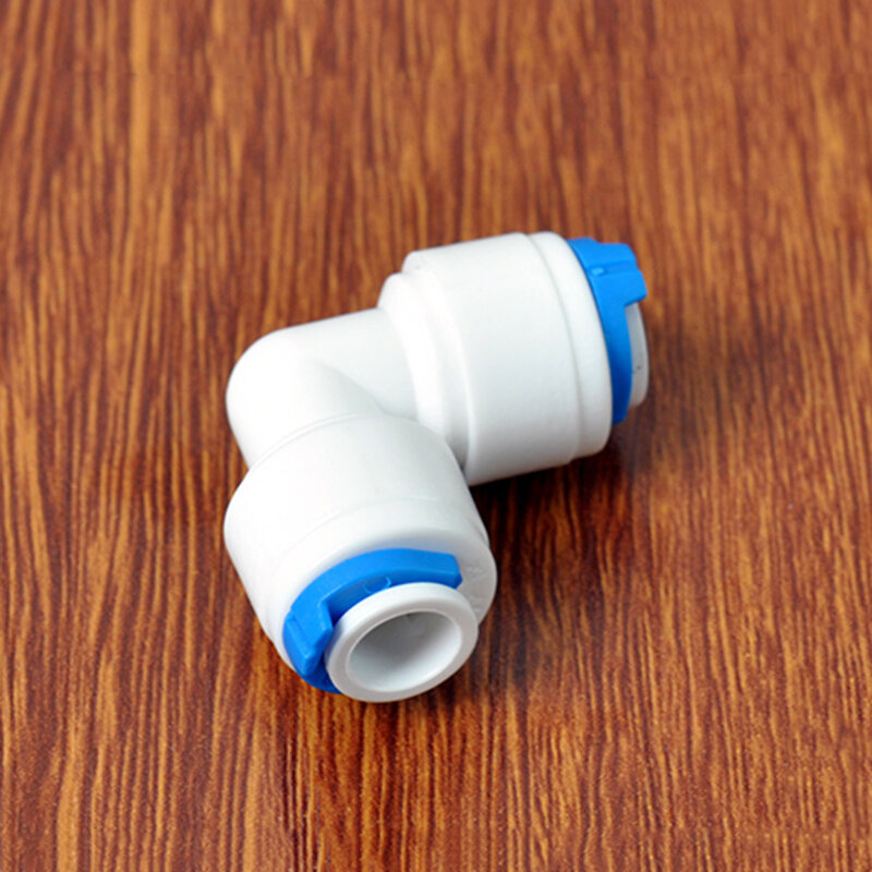Fit 1/4" 6.35mm OD Tube 90 Degree Elbow POM Quick Fitting Connector For Aquarium RO Water Filter Reverse Osmosis System
