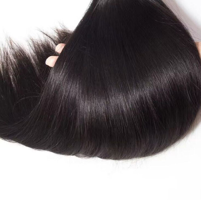 Nabi 16-34 Inch Steil Haar Bundels 1 3 4 Bundels Braziliaanse Human Remy Haarverlenging Met Inslag Voor Zwarte Vrouw