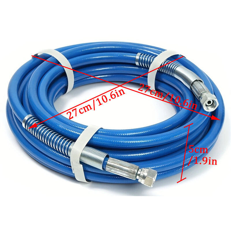 7.5M High Pressure Cleaner Pipe Fiber Tube 5000PSI Airless Sprayer Paint Hose With Nozzle Spray Gun Water Cleaning Hose Tool