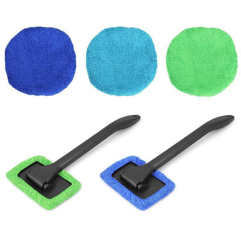 Kit Sikat Pembersih Jendela Mobil Alat Cuci Pembersih Kaca Depan Di Dalam Wiper Kaca Otomatis Interior dengan Pegangan Panjang Aksesori Mobil
