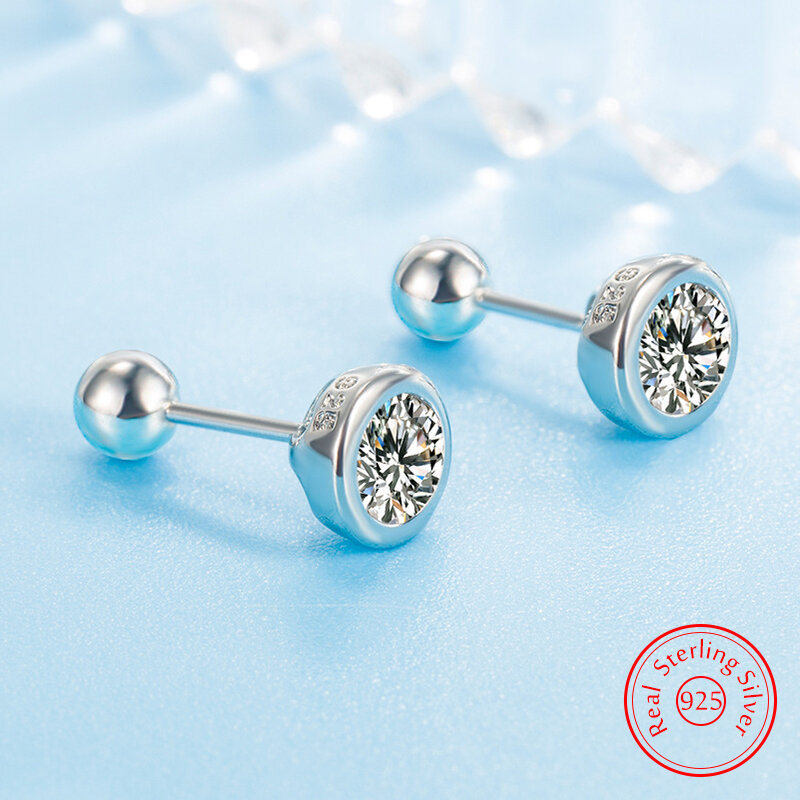 Boucles d'oreilles à tige en cristal pour femme, argent regardé 925 véritable, bijoux fantaisie, haute qualité, XY0228