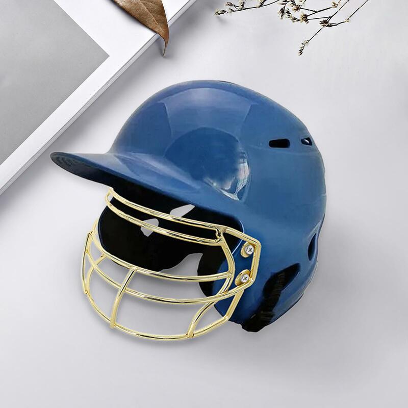 Batting-Universal Metal Baseball Capacete, Face Guard, Wide Vision, Protector para Softball
