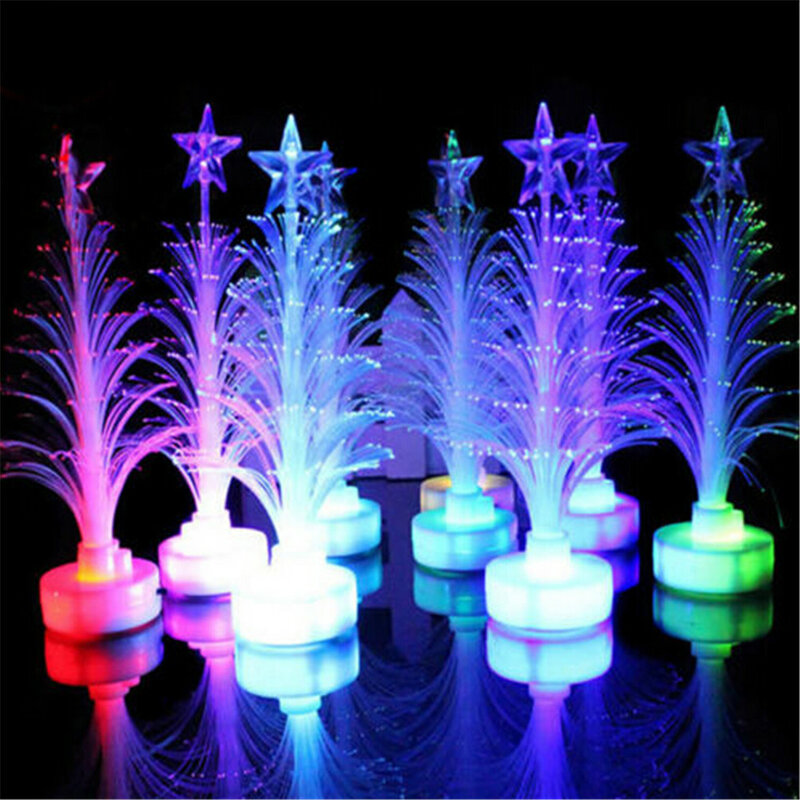 Цветной СВЕТОДИОДНЫЙ ночной Светильник из оптического волокна, лампа для рождественской елки, детский подарок на Рождество