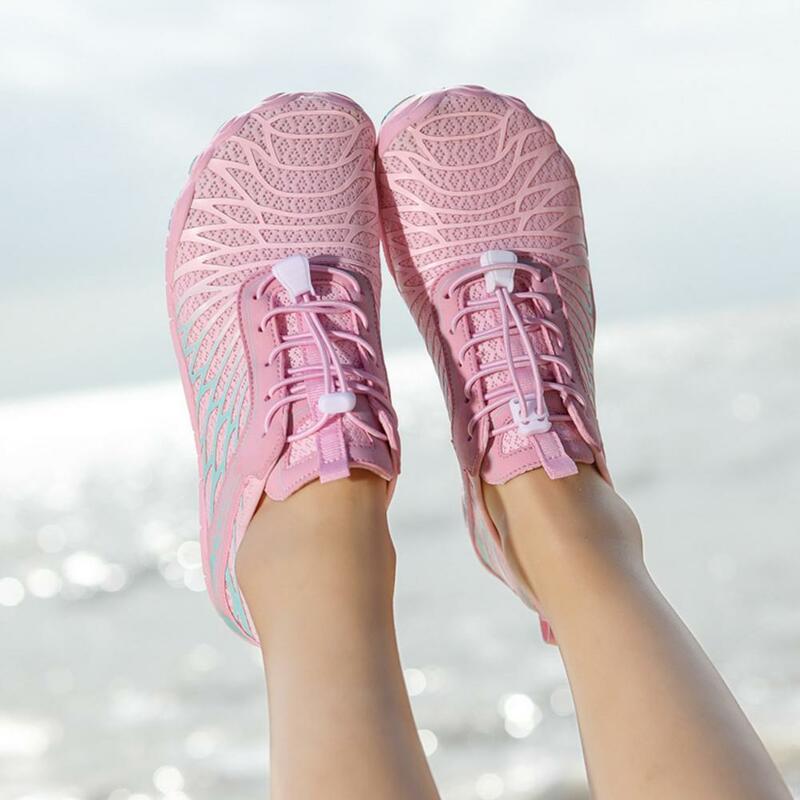 Sapatos de água antiderrapantes leves para mulheres, calçado super macio, secagem rápida, conforto na água