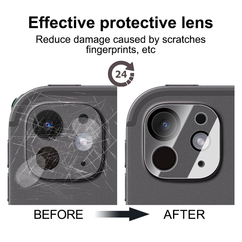 5-1buah Film lensa kaca Tempered untuk Apple IPad Pro 2024 11 13 inci HD jernih antigores pelindung layar kamera temper