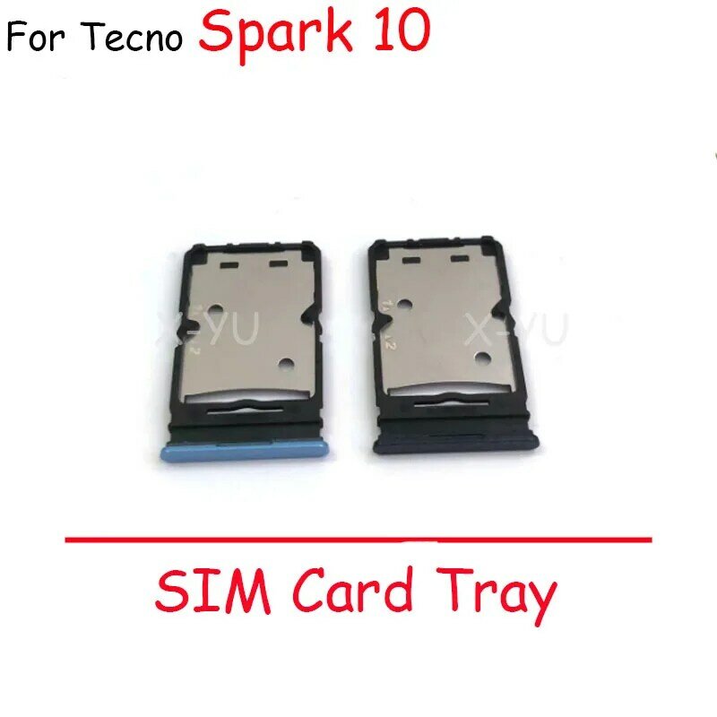 10PCS For Tecno Spark 10 Ki5q Ki5 SIM Card Tray Holder Slot Adapter Replacement Repair Parts