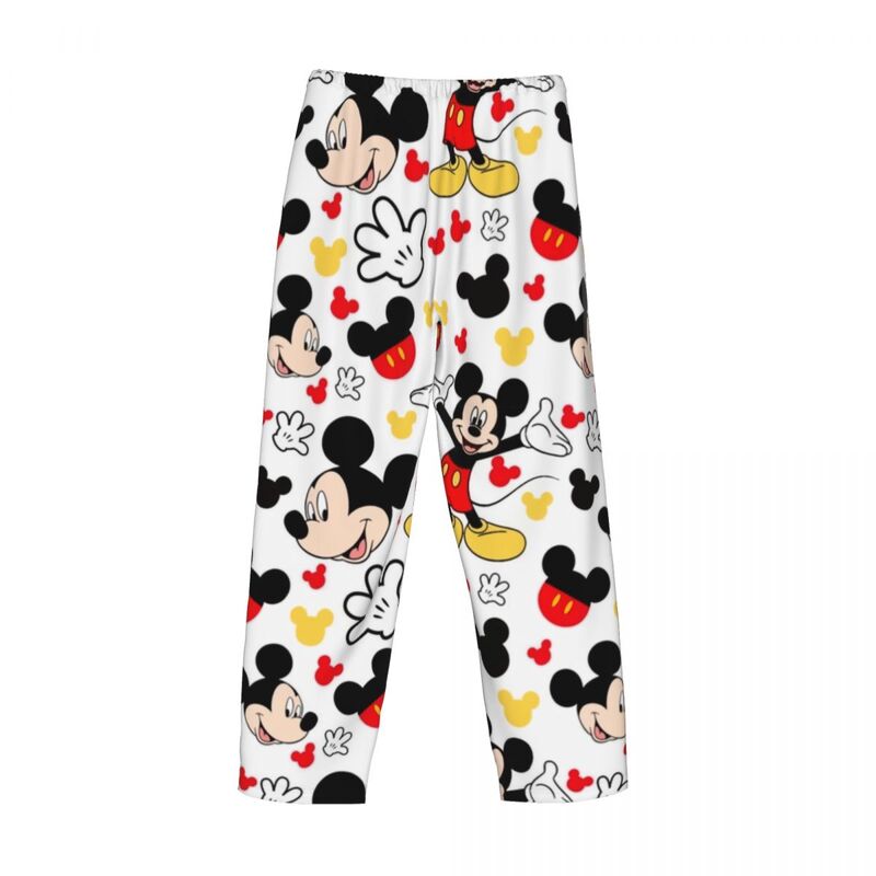 Custom Cartoon Anime Tv Mickey Mouse pigiama pantaloni pigiameria per uomo elastico in vita Sleep Lounge Bottoms con tasche