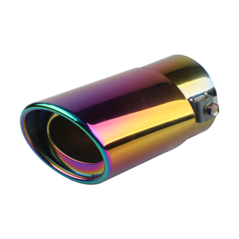 Universal Car Exhaust Muffler Tip Round Stainless Steel Car Tail Rear Chrome Round Exhaust Pipe Tail Muffler Tip Pipe