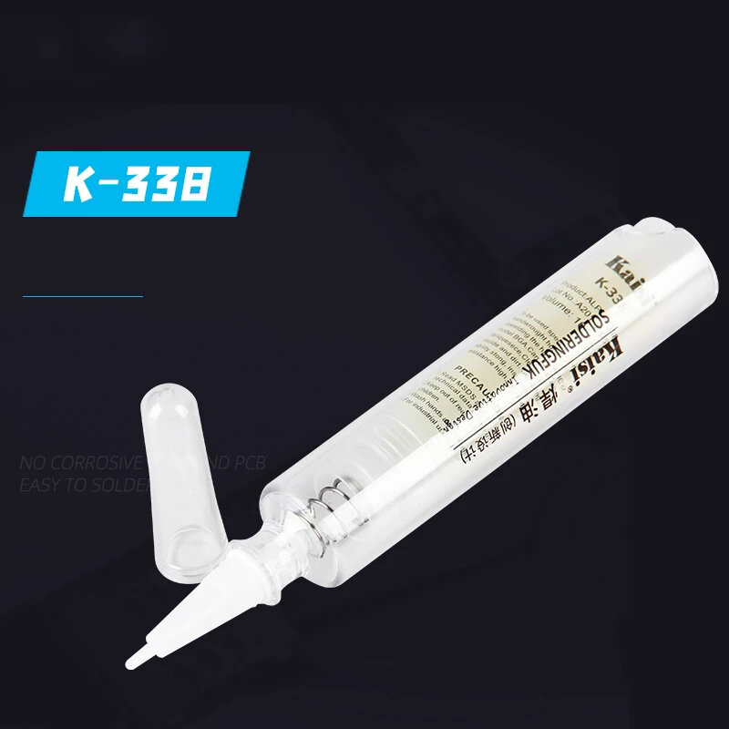 2Pcs Kaisi K-338 Solder Flux BGA PCB No-Clean Solder Paste Welding Advanced Oil Flux No corrosion 10cc Soldering Repair Paste