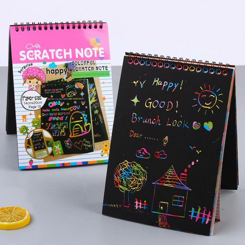 Rainbow Scratch Paper Sets Craft Rainbow Paper For Kids Scratch Off Paper Set For Boys And Girls Black Scratch Paper Sheets For