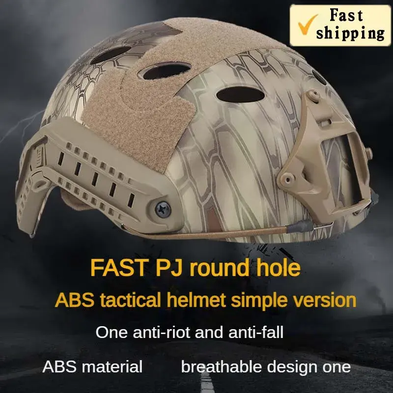 Новинка 2024, искусственный военный тактический шлем, камуфляжный защитный шлем для страйкбола, быстрая самооборона, светильник Дрессировка