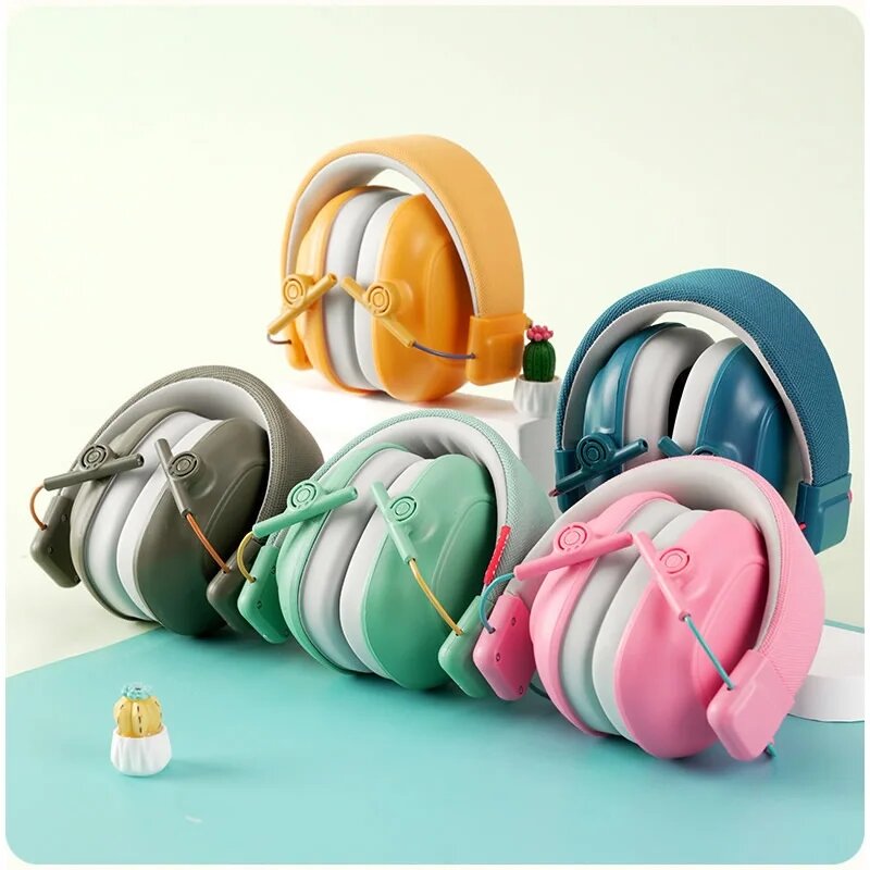 Cuffie regolabili per bambini con cancellazione dell'orecchio cuffie antirumore per la testa protezione dell'udito per bambini cuffie per la riduzione del rumore del sonno per lo studio del bambino