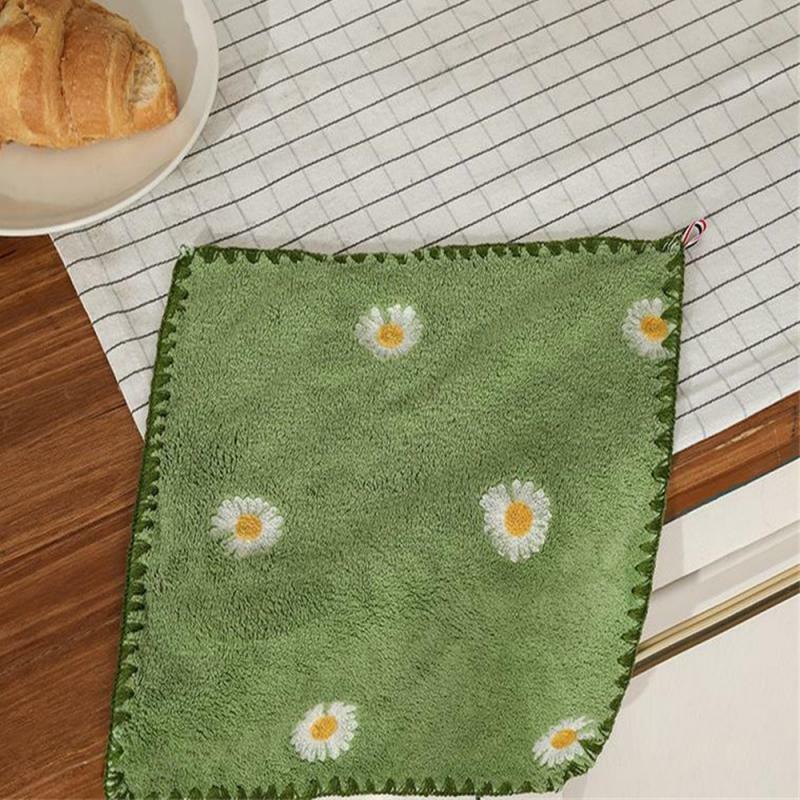 Absorbent Luxury Handkerchief Easier To 100 Cotton Towel Simple Color Dishwashing Towel Wipe A Handkerchief Dishcloth