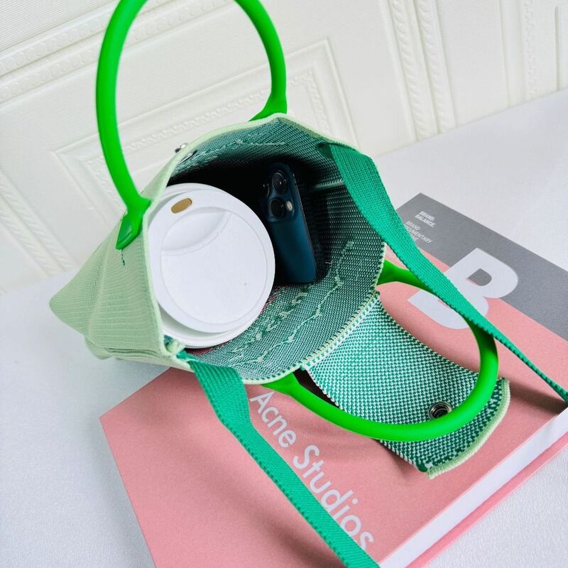 High-capacity Knit Handbag Reusable Knit Cartoon Phone Bag Knot Wrist Bag Girl