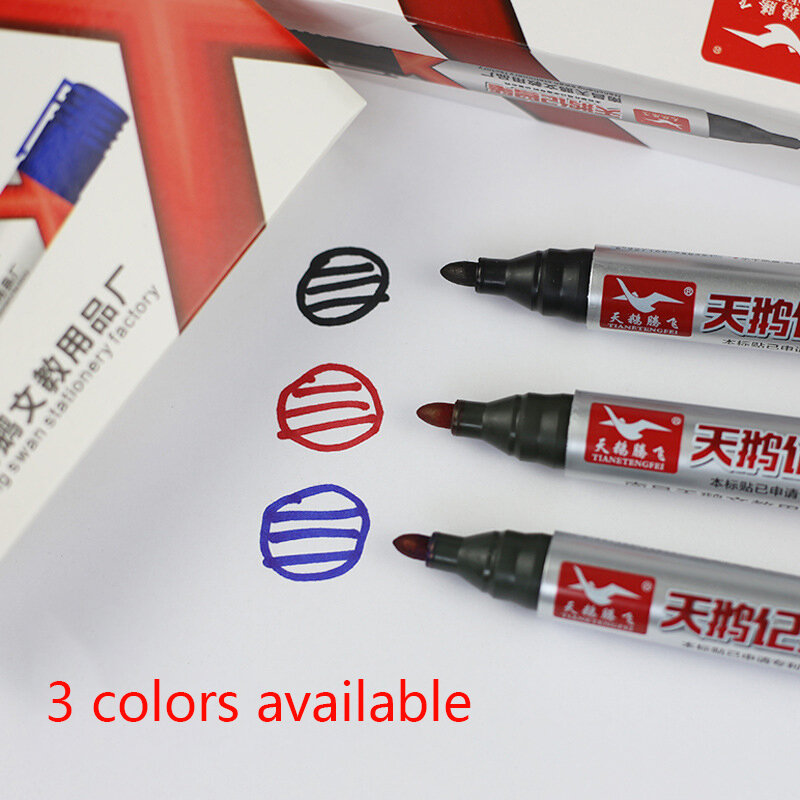 Impermeável Capable Mark Pen, oleosa caneta marcador, Trabalho Logística, secagem rápida Signature Pen, oleosa marcador, papelaria, cabeça grande, 1pc