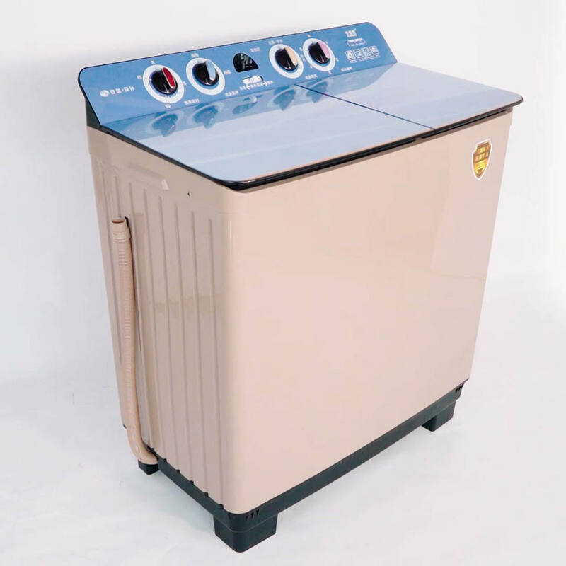 Máquina de lavar semi-automática da banheira do gêmeo 18kg com arruela e secador da cobertura de vidro