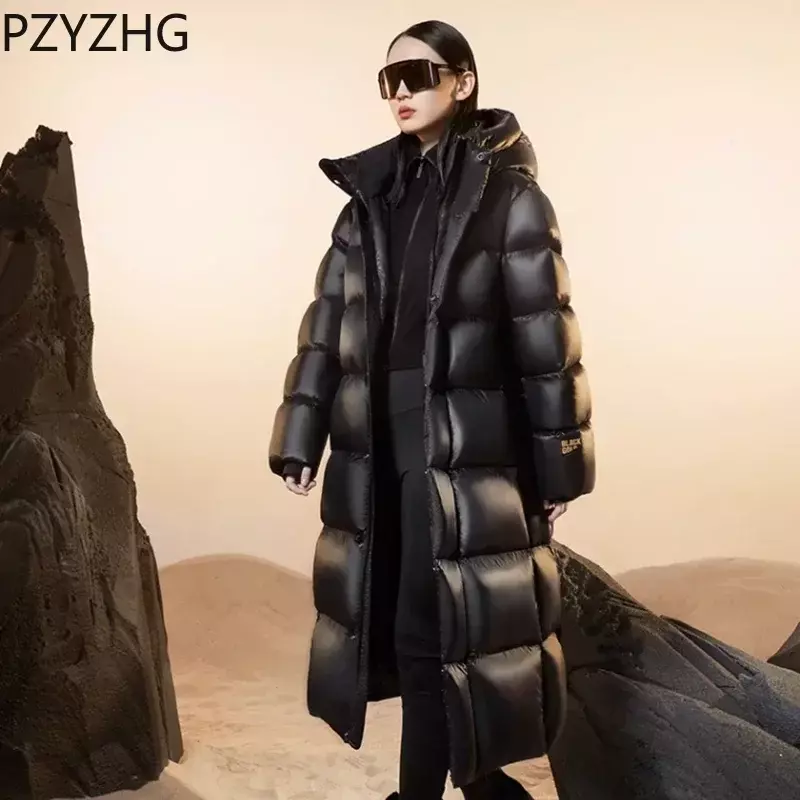 여성용 다운 재킷, 중간 스타일 파카, 올 매치 아웃웨어, 얇은 자기 수양 오버코트, 겨울 코트, 2023 신상
