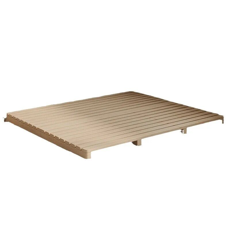إطار سرير منخفض من حصير التاتامي ، أرضيات من الخشب الصلب بالكامل على الطراز الياباني ، إطار سرير منزل مقطورة