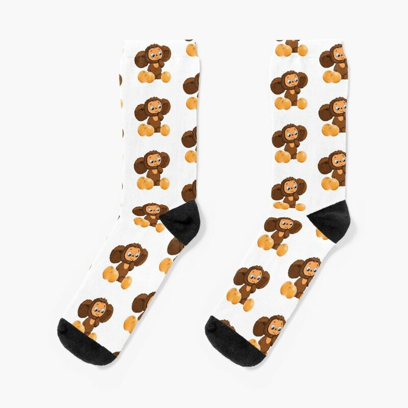 Cheburashka kaus kaki hiphop pria dan wanita, Kaos Kaki olahraga lari santai