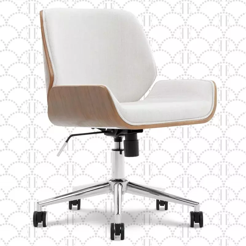 Ophelia nowoczesny OfficeChair, stylowa rama z giętego drewna, armleschair z podniesioną krawędzią siedziska, delikatny, ergonomiczny, zakrzywiony DeskCha z niskim tyłem