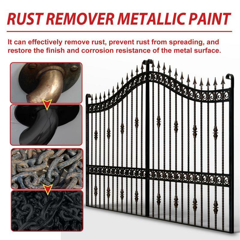 100g Rust Remover Primer With Brush Iron Door Railing Handrail Faucet Metal Rust Anti-corrosion Multi-functional Rust Remover