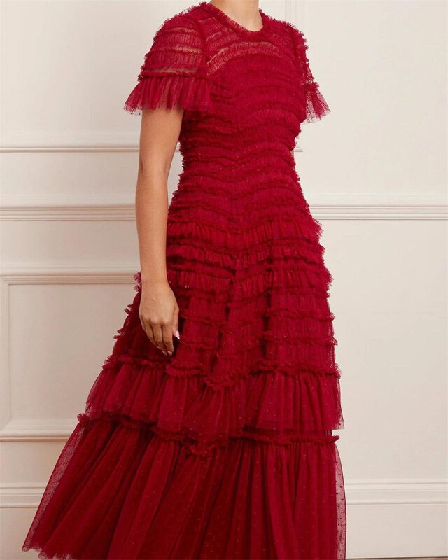 Oisslec платье для выпускного вечера, простое украшение, ТРАПЕЦИЕВИДНОЕ, блестящее шифоновое платье из тюля, вечернее платье, женское платье для выпускного вечера, 2024