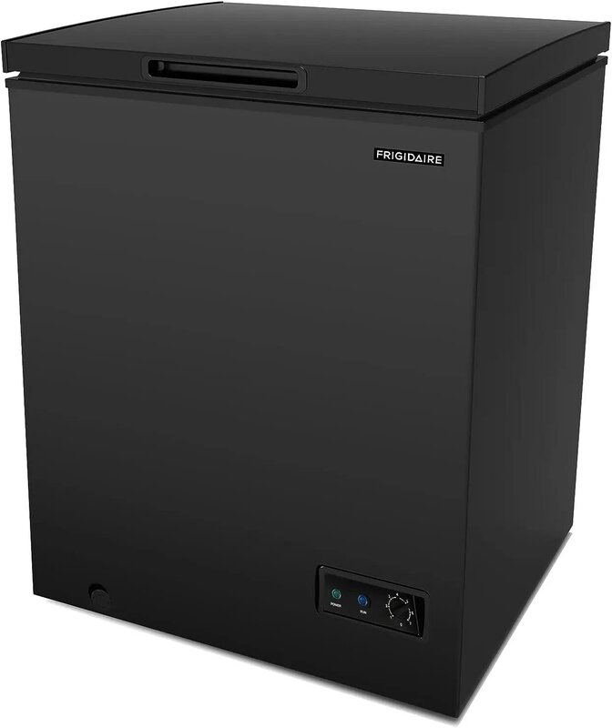 New 5.0 Capacity, Black-Adjustable Thermostat-Removable Vinyl Coated Wire Basket-Easy Defrost Drain, 5 cu ft