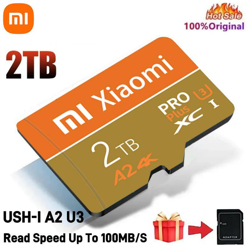 เมมโมรี่การ์ดความเร็วสูง Xiaomi 2TB V30 Micro TF SD การ์ดขนาด128GB Micro TF 256GB การ์ด SD ขนาดเล็ก512GB UHS-1 TF Flash Card สำหรับ Nintendo SWITCH