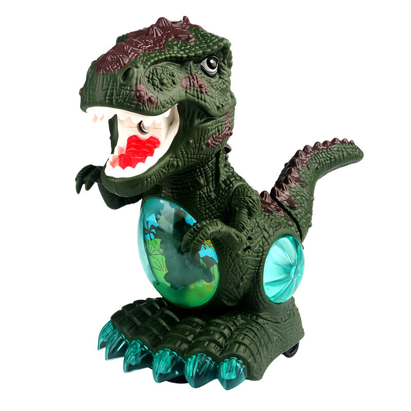 Elektryczny Spray jurajski dinozaur zabawki dla dzieci imitacja zwierzęcia Model Tyrannosaurus Rex Walking z lekką muzyką chłopiec prezenty dla dzieci