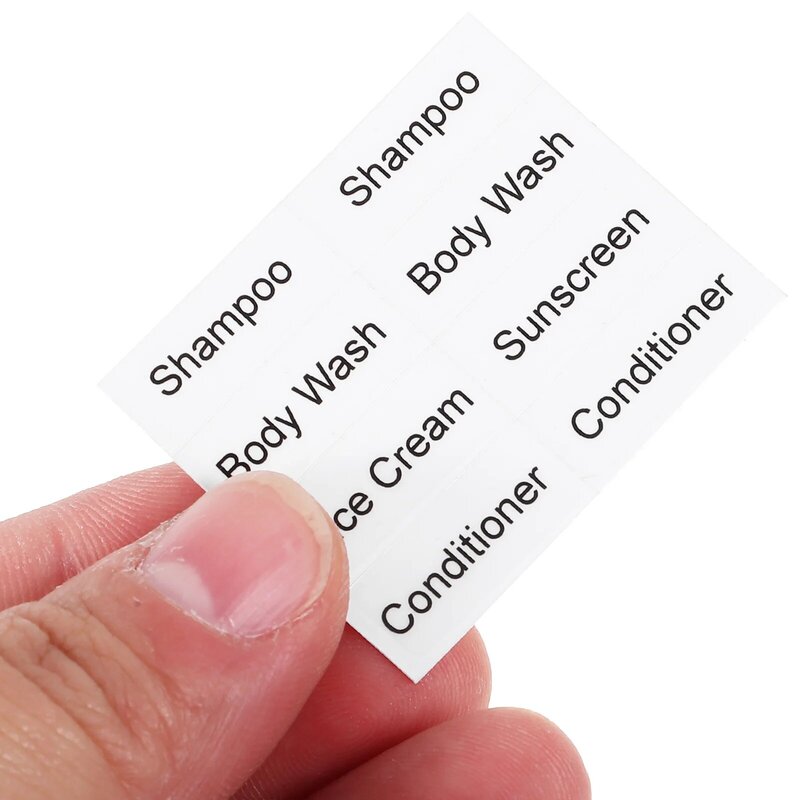 10 Sheets Makeup Caboodle Dispensing Bottle Label Sub-bottle Stickers Container Cosmetics Classification Labels White Travel